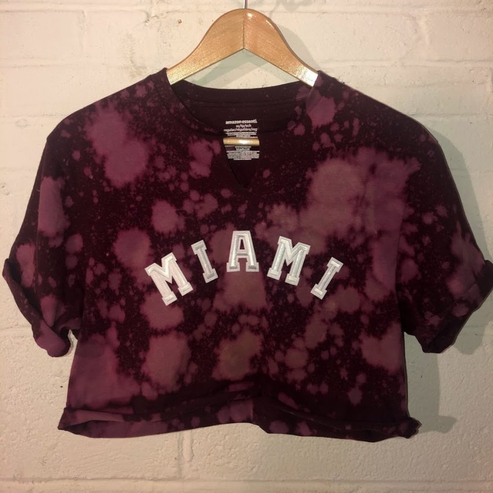 MIAMI Bleached and cropped Tee